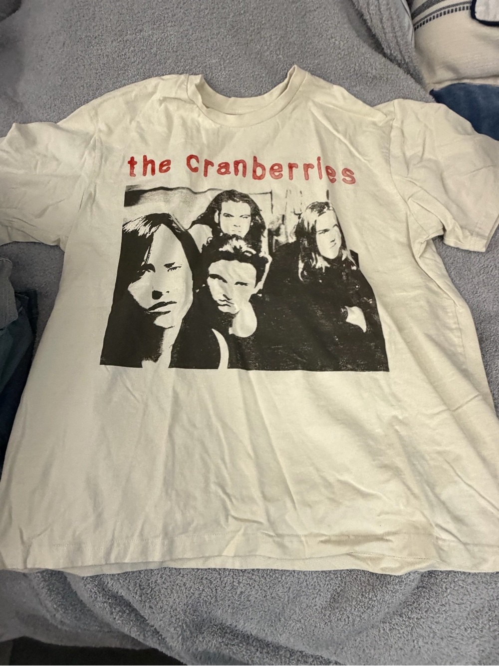 The Cranberries Band Tee - White with Black & Red Print mens xl Gap